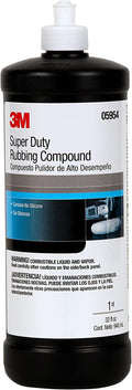 3M Super Duty Rubbing Compound, 05954, 1 qt (32 fl oz/946 mL), Contains No Waxes or Silicones