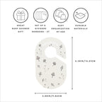 3 Sprouts Baby Closet Dividers 8-Piece Set Newborn to 2T - Double-Sided Organizer for Nursery Clothing Storage - Mushroom
