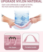 ECOHUB 6 Set Compression Packing Cubes, Gifts for Women Mom, Lightweight Vacation Travel Essentials Accessories for Suitcase 