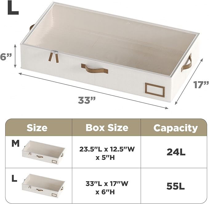Underbed Storage Box with Storage Basket