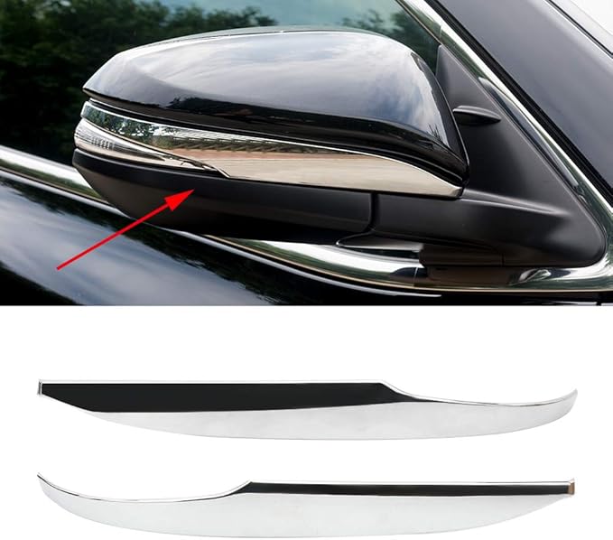 Senzeal ABS Chrome Side Rearview Mirror Trim Cover for Toyota Highlander 2014 2015 2016 2017 2018 2019 2PCS