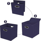 STOREONE Fabric Storage Bins Cubes Baskets Containers-(11X11X11) with Dual Handles for Shelf Closet, Nursery Home ， Bedroom O