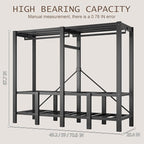 Large Portable Closets for Hanging Clothes | Heavy Duty Clothes Rack with Cover Foldable | Max Load 1000LBS Portable Wardrobe