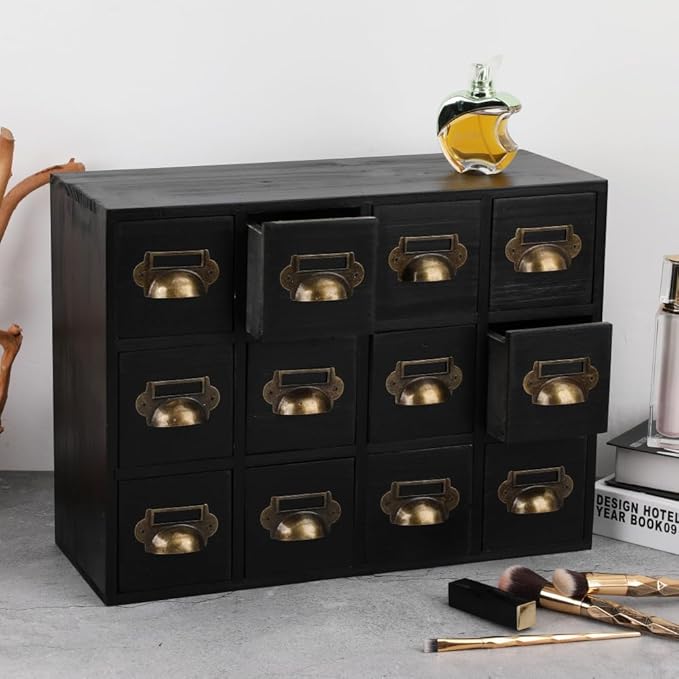 Apothecary Drawers Apothecary Cabinet with Drawers Card Catalog Cabinet Wooden Card Catalog Wooden Storage Box for Desktop Or