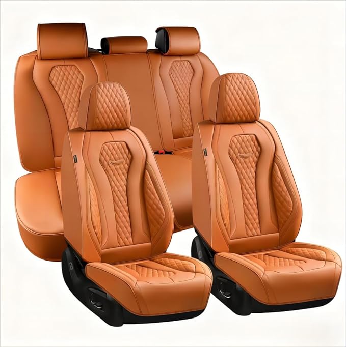 Coverado Seat Covers, Car Seat Covers Full Set, Leather Car Seat Cover, Car Seat Covers Front Seats Back Seat Cover Seat Prot