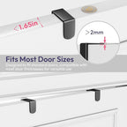 SWTYMIKI Over The Door Hook with 16 Hooks & Mesh Baskets - Heavy Duty Over The Door Organizer Hanger for Towels, Coats, Cloth