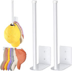 2 Pack White Hat Racks for Baseball Caps, Stainless Steel Hat Organizer for Baseball Cap, Hat Holder Storage Organizer, Hat H