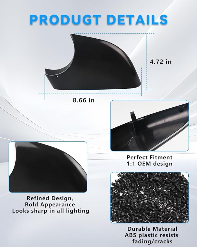 Mirror Bottom Cover for Tesla Model 3 2017-2025, Left Drive Side Rearview Mirror Lower Base Caps, Tesla Model 3 Mirrors Cover Bottom Trim Replacement Accessories（Left）