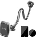 1Zero Magnetic Phone Car Mount 14-Inch Gooseneck Long Arm Extension, Universal Windshield Dashboard Industrial-Strength Suction Cup Car Phone Holder for All Cell Phones (Magnetic Phone Mount)