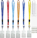 DAYUMKOU 6 Set Cruise Luggage Tags with Detachable Cruise Lanyard for Ship Cards Include Hooks, Luggage Tag Holders for Carni