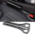 Car Seat Gap Filler Organizer Universal Fit Car SUV Truck Console Side Plug Strip Stopping Phone Key from Falling, Pack of 2 Black (Black)