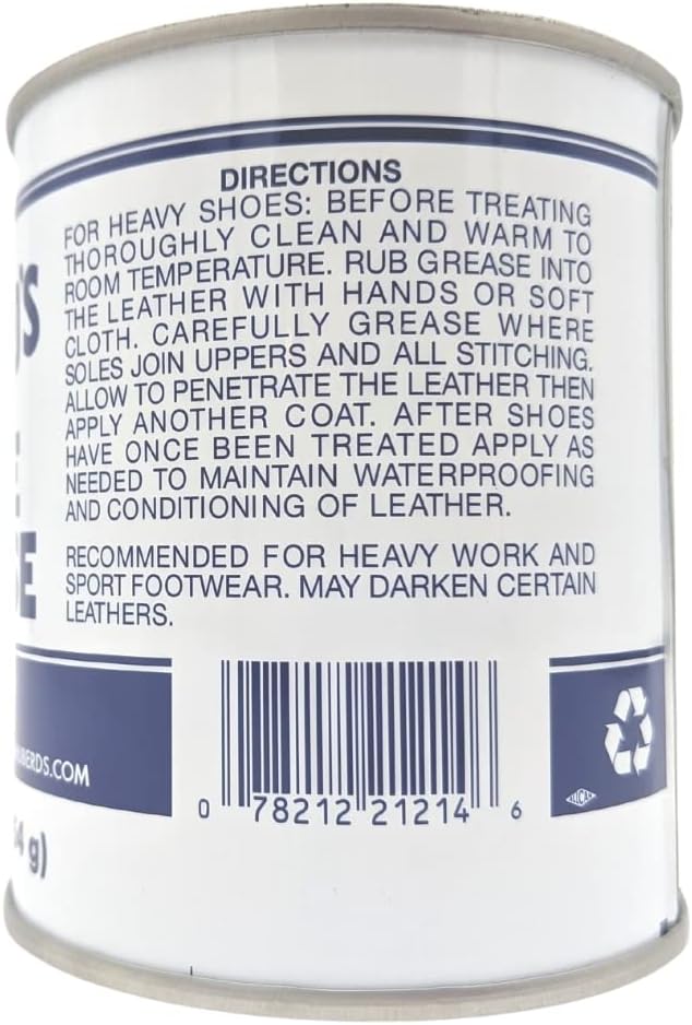Huberd’s Shoe Grease (16oz) - Leather conditioner and waterproofer since 1921. Waterproofs, softens and conditions boots, sho