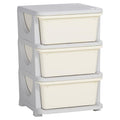 Qaba 3 Tier Kids Storage Unit, Toy Organizers and Storage with 3 Drawer Chest for Kids Bedroom Nursery Kindergarten Living Ro