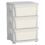 Qaba 3 Tier Kids Storage Unit, Toy Organizers and Storage with 3 Drawer Chest for Kids Bedroom Nursery Kindergarten Living Ro