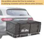CZC AUTO Hitch Cargo Carrier Bag, 20 cu. ft Waterproof/Rainproof/Weatherproof Cargo Traveling Bag for Car Truck SUV Vans' Hitch Trays and Hitch Baskets, Safe Steady Durable Soft, Black