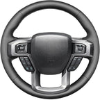MEWANT DIY Steering Wheel Cover for Ford F150 F250 F350 F450 Expedition 2018-2021 Customize by Genuine Leather Suede
