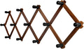 Accordion Wall Hanger, Wood Expandable Wall Mounted Hanger with 13 Hooks for Coats,Hats,Coffee Mug Ect,1 Pack Included,13 Peg