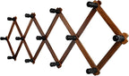 Accordion Wall Hanger, Wood Expandable Wall Mounted Hanger with 13 Hooks for Coats,Hats,Coffee Mug Ect,1 Pack Included,13 Peg