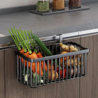 2 Pcs Fruit Basket Wire Baskets, Fruit and Veggie Storage Basket Holder for Kitchen Wall Mounted,Kitchen Organizers and Stora