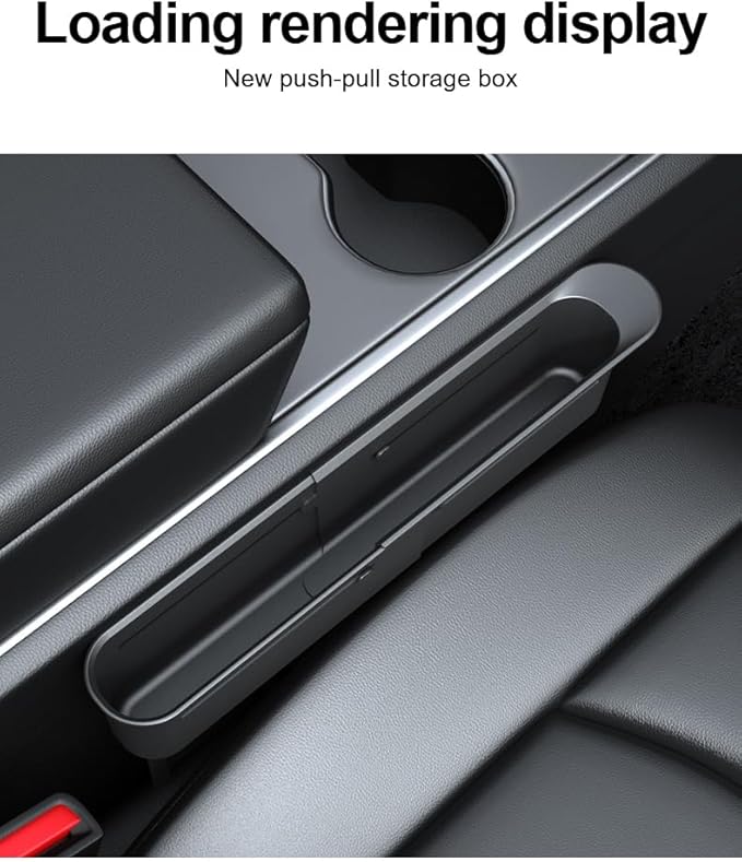 2-Pack Adjustable Car Seat Gap Filler (8.46"–12.99"), Multifunctional Seat Side Organizer, Universal Fit Gap Stopper with Push-Pull Design, Prevents Items from Falling Between Seats
