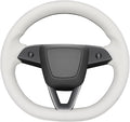 MEWANT DIY Stitching Real Leather Steering Wheel Cover Wrap for Tesla Model 3 Highland 2023-2025/Model Y 2025 Highland for Tesla Model 3/Model Y Accessories(3D Style)