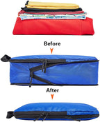 COVAX 4 Set Compression Packing Cubes, Travel Luggage Organizers and Storage Packing Cubes, Blue