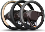 COFIT Breathable Car Steering Wheel Cover 15 inch Auto Universal Leather Wrap Non-Slip Steeringwheel Protector Automotive Int