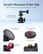 TELESIN Magnetic Mount Magnet Metal Mounts for Action Camera, 360° Quick Car Holder Attachment for DJI Action 6 5 Pro OSMO 360 Nano Pocket 3 GoPro Max Hero 13 12 11 10 Insta360 X5 Mounting Accessory