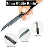 Window Film Application Kit Car Tinting Tools, Vehicles Wrap Kit with Magnetic Felt Squeegee, Mini Rubber Squeegee and 9mm Utility Knife, Ideal for PPF, Decals, Graphics, Vinyl