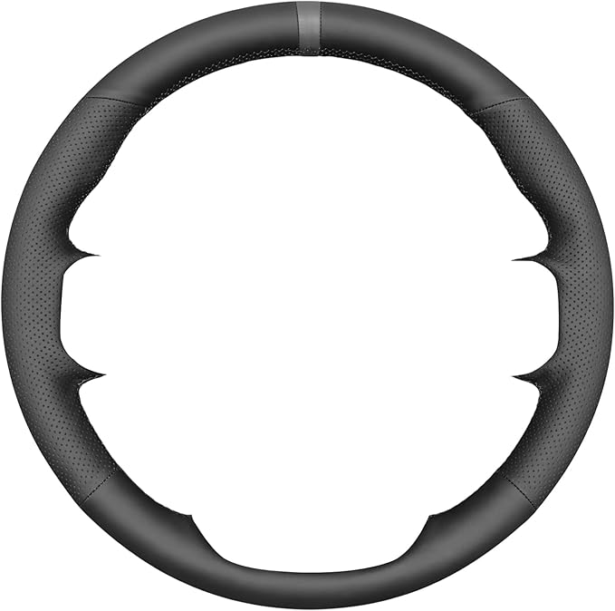 MEWANT Steering Wheel Covers for Ford F-150 2021-2025 / F-150 Lightning 2022-2025 Hand-Stitched F150 Steering Wheel Wrap