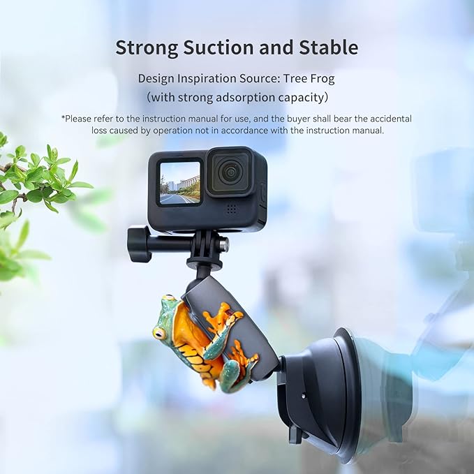 TELESIN Aluminum Camera Suction Cup Car Mount with Phone Holder, Outside Inside Windshield Window Dashboard Accessories for GoPro 13 12 11 10 9 8 7 6 5 Insta360 X3 X4 X5 DJI Action 3 4 5pro Pocket 3