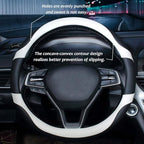 Car Steering Wheel Cover with Durable PU Leather, Universal 17 inch Fit for Car Truck SUV, Breathable Anti Slip Auto Steering Wheel Covers for Men and Women