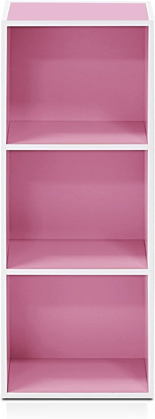 Furinno LUDER Book Shelf, 3-Cube Bookshelf, Bookcase with Open Shelves, 9.3 x 12 x 31.5, Easy Assembly, for Living Room, Bedr