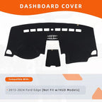 KEYOOG Dashboard Cover Dash Mat Fit for Fo-rd Edge 2024-2015 (Without HUD Models),Car Dash Board Mat Anti-Glare Carpet,Non-Sl