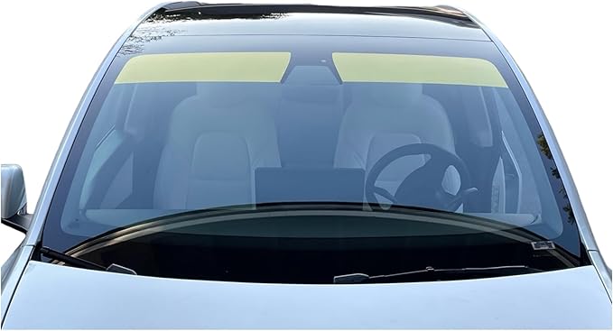 Front Windshield Sun Visor Strip Tint Film for Tesla Model Y Precut Premium DIY Car Window Tint Film (Gold)