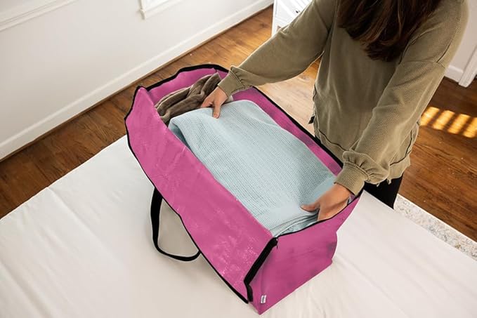 ClearSpace Oversized Moving Bags or Storage Bag – Large Moving Boxes with Backpack Straps, Zippers & Handles – Heavy-Duty Pac