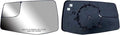 Replacement Driver Left Side Door Mirror Glass Flat Heated with Convex Blind Spot Glass For Chevrolet Silverado and GMC Sierra 1500 from 2019 to 2023