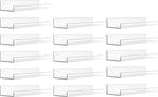 upsimples 16 Pack Acrylic Shelves for Wall Storage, 15" Floating Bookshelves for Kids, Display Shelf Organizer for Bathroom, 