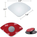 Verivue 2.5-Inch Fan-Shaped Blind Spot Mirrors for Cars, Universal Fit, HD Convex Wide Angle, Stick-On Frameless Side Mirror 