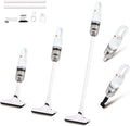 Handheld Vacuum Cleaner,Ultra-Lightweight Mini Portable Vacuums for Home, 6 in 1 Stick Vac Cleaners for Car,Pet Hair(White Co