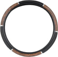 GG Grand General 54040 18 Inches Steering Wheel Cover Light Wood with Black Hand Grips