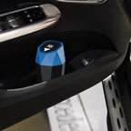 Car Trash Can with Lid，Mini Diamond Design Automatic Portable Trash Can，Used in Car Home, Office, Kitchen, Bedroom (2, Blue)