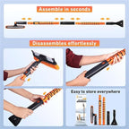 EcoNour 55" Telescopic Snow Brush and Ice Scraper for Car Windshield & Windows | 270° Rotating Snow Broom with Squeegee | Extendable Snow Removal Brush for SUV, Truck, and Car