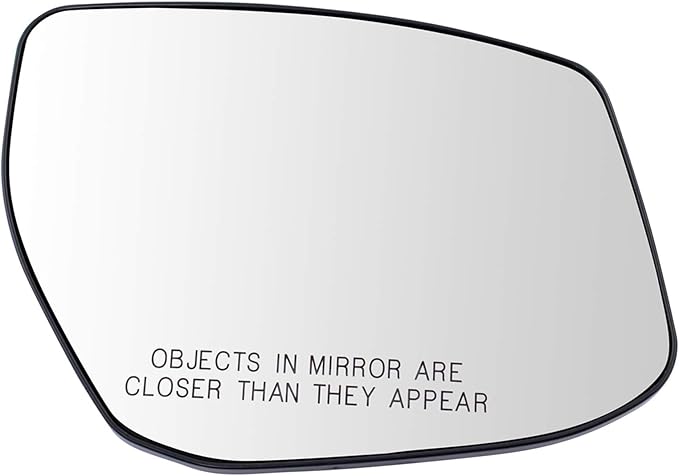 TRQ Passenger Side Heated Mirror Glass Compatible with 2013-2018 Nissan Altima 2013-2019 Nissan Sentra NI1325107