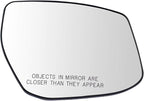 TRQ Passenger Side Heated Mirror Glass Compatible with 2013-2018 Nissan Altima 2013-2019 Nissan Sentra NI1325107