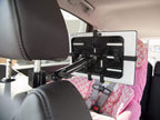 Mount-It! Carbon Fiber Car Headrest Tablet Holder, Back Seat iPad & Tablet Mount for Kids, Adjustable 7–11 Inch Rear Seat Holder for Galaxy & Fire Tablets, Road Trip Travel Mount