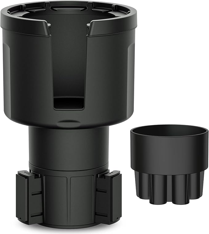 Swigzy Car Cup Holder Expander (Long Base) - Adjustable Expandable Insert Extender, Automotive Adapter Holds Hydro-Flask, Yet