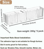 2 Pack Wall Mount Marker Organizer,Art Caddy Floating Makeup Organizer,Clear Floating Shelves Acrylic Wall Storage for Office