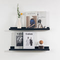 NEXHOME PRO Floating Shelves for Wall Set of 2,24 Inches Picture Ledge Shelf, Kids Bookshelf Wall Mounted for Living Room Bed