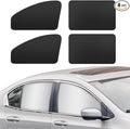 Silver Car Window Sun Shade - Side Thiken Curtain Magnetic 100% Block Light Car Window Covers with Cooler Feeling (Silver, D-4pcs)